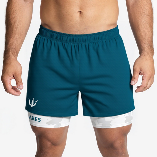 SHORT PRO AZUL+ MALLA